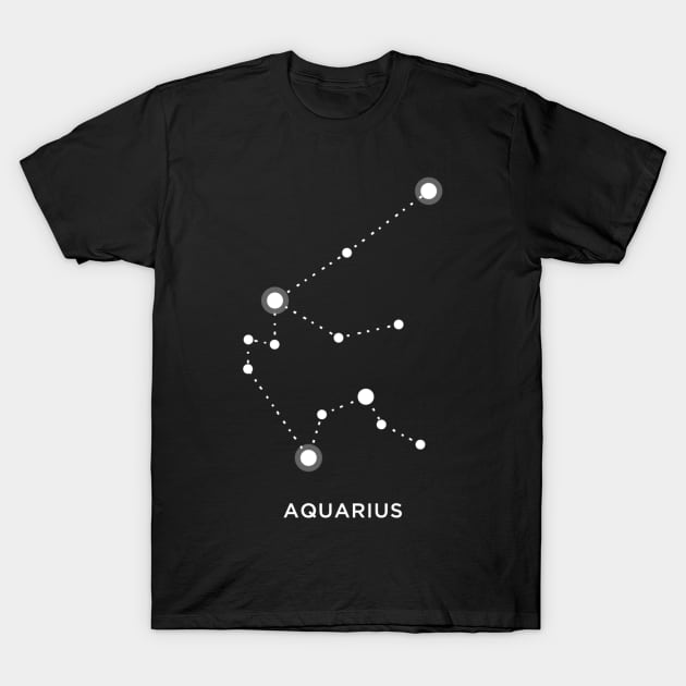 Aquarius Zodiac Constellation Shirt Birth Sign T-Shirt by writewin